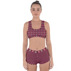 Kaleidoscope Seamless Pattern Racerback Boyleg Bikini Set