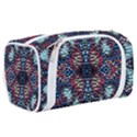 Blue onn burgundy Toiletries Pouch View2