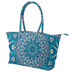 Mandala Blue Canvas Shoulder Bag by zappwaits