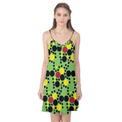 Pattern-polka Green Yelow Black Camis Nightgown  by nateshop