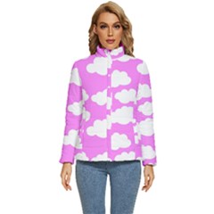 Purple Clouds  Women s Puffer Bubble Jacket Coat