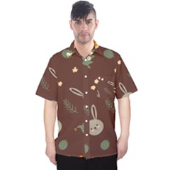 Rabbits, Owls And Cute Little Porcupines  Men s Hawaii Shirt