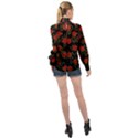 Abstract Background Pattern Texture Design High Neck Long Sleeve Chiffon Top View2