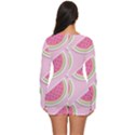 Pink Melon Wayermelon Pattern Food Fruit Melon Long Sleeve Boyleg Swimsuit View4