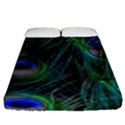 Beautiful Peacock Feathers Fitted Sheet (King Size) View1