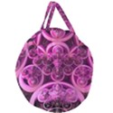 Fractal-math-geometry-visualization Pink Giant Round Zipper Tote View1