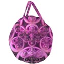 Fractal-math-geometry-visualization Pink Giant Round Zipper Tote View2