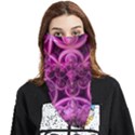 Fractal-math-geometry-visualization Pink Face Covering Bandana (Triangle) View1