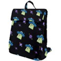 Illustration Cosmos Cosmo Rocket Spaceship -ufo Flap Top Backpack View1