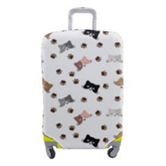 Illustration Cat Paw Background Pattern Cute Luggage Cover (small)