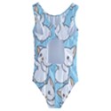 Seamless-little-cat-dragonfly-pattern Kids  Cut-Out Back One Piece Swimsuit View2