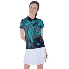 Angry Male Lion Predator Carnivore Women s Polo Tee