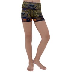 Processor-cpu-board-circuits Kids  Lightweight Velour Yoga Shorts