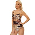 Venetian Mask Knot Front One-Piece Swimsuit View2