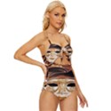 Venetian Mask Knot Front One-Piece Swimsuit View3