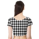 Square Diagonal Pattern Seamless Short Sleeve Crop Top View2