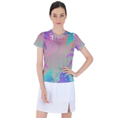 Nature Palm Tree Leaves Leaf Plant Tropical Women s Sports Top