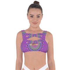 Art Mandala Design Ornament Flower Bandaged Up Bikini Top