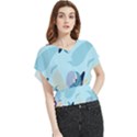 Leaves Leaf Nature Background Plant Butterfly Chiffon Blouse View1