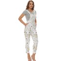 Illustration Pattern Seamless Golden 3d Women s Pinafore Overalls Jumpsuit View3