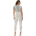 Illustration Pattern Seamless Golden 3d Women s Pinafore Overalls Jumpsuit View4
