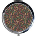 Ethiopian inspired doodles abstract Mini Round Mirror View1