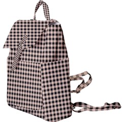 Purple Black Small Plaids Buckle Everyday Backpack