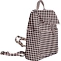 Purple black small plaids Buckle Everyday Backpack View2