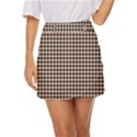 Purple black small plaids Mini Front Wrap Skirt View1