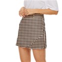Purple black small plaids Mini Front Wrap Skirt View2