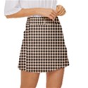 Purple black small plaids Mini Front Wrap Skirt View3