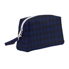 Black And Blue Classic Small Plaids Wristlet Pouch Bag (medium) by ConteMonfrey