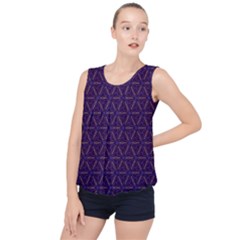 Background Pattern Texture Purple Bubble Hem Chiffon Tank Top