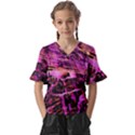 Mirror Fractal Kids  V-Neck Horn Sleeve Blouse View1