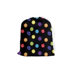 Chakra Yoga Symbol Template Drawstring Pouch (medium)