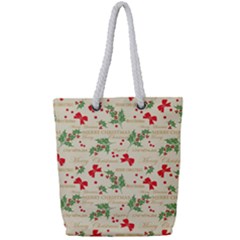 Christmas-paper Full Print Rope Handle Tote (small) by nateshop