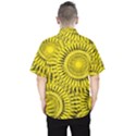 Yellow Abstract Sun Pattern Background Men s Hawaii Shirt View2