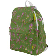Green Yes Pink Top Flap Backpack by nateshop