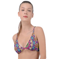 Rosette Mandala Ornament Wallpaper Knot Up Bikini Top