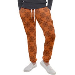 Halloween Black Orange Spider Web   Men s Jogger Sweatpants