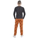 Halloween Black Orange Spider Web   Men s Jogger Sweatpants View2