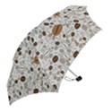 Brown Coffee Beans Pattern Mini Folding Umbrellas View2