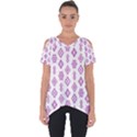 Geometric Pattern Purple Pattern Cut Out Side Drop Tee View1