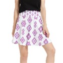 Geometric Pattern Purple Pattern Waistband Skirt View1