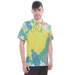 Plants Leaves Border Frame Men s Polo Tee