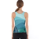 Palm Leaves Waves Mountains Hills Tank Top View2