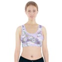 Purple Japanese Pattern Texture Violet Textile Sports Bra With Pocket View1