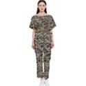 Screws Scrap Metal Rusted Screw Art Batwing Lightweight Chiffon Jumpsuit View1