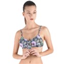 Flower Petal Spring Watercolor Tie Up Cut Bikini Top View1