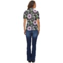 Flower Petal Spring Watercolor Women s Short Sleeve Double Pocket Shirt View4
